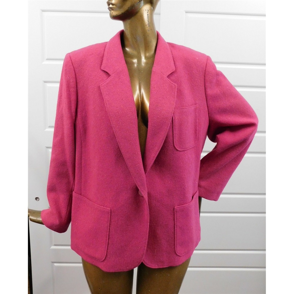 Pendleton Vintage 100%‎ Wool Pink Jacket Blazer USA sz 44